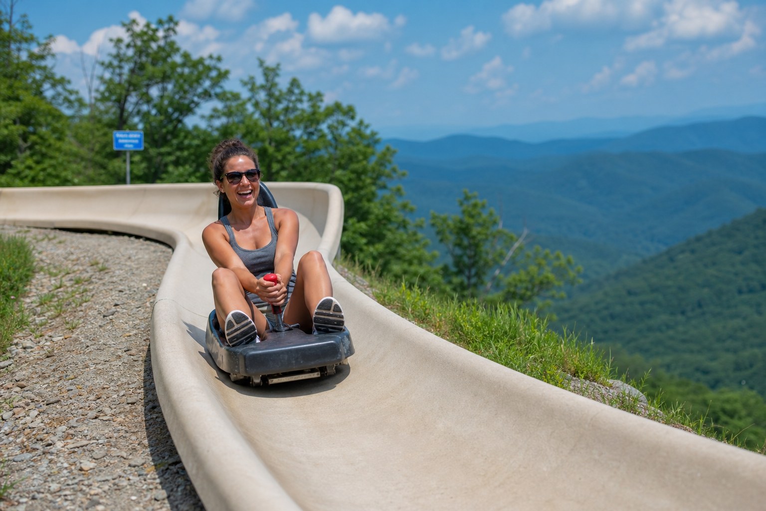 Alpine slide mountain adventure NC High Country