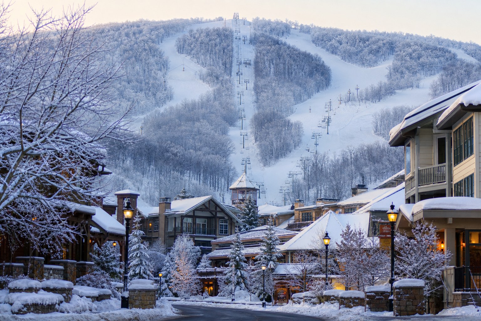 Beech Mountain ski resort NC highest eastern US