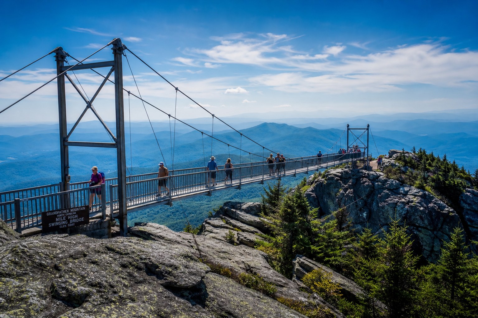 Grandfather Mountain Mile High Swinging Bridge NC